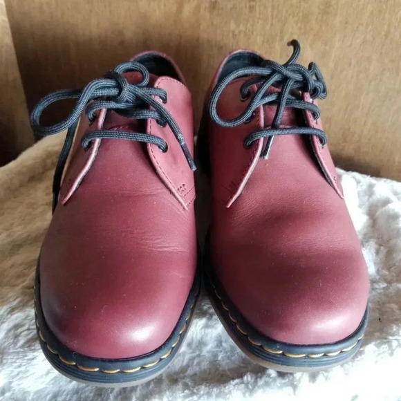 NWOT Dr. Martens 1461 Cavendish Cherry Red Temperley Dm Lite's Leather Shoes 7 - Picture 4 of 16